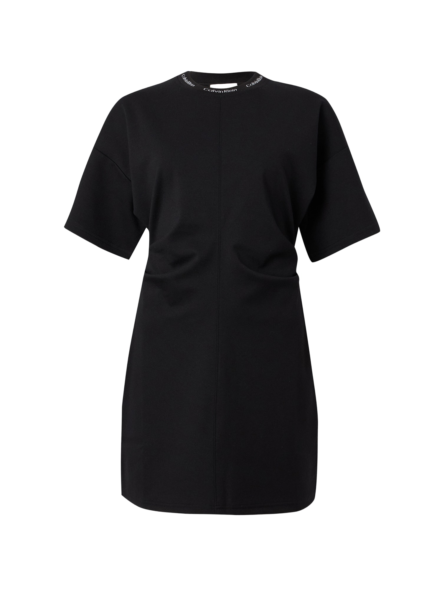 Calvin Klein Jeans Mekko 'Milano Draped' musta / valkoinen