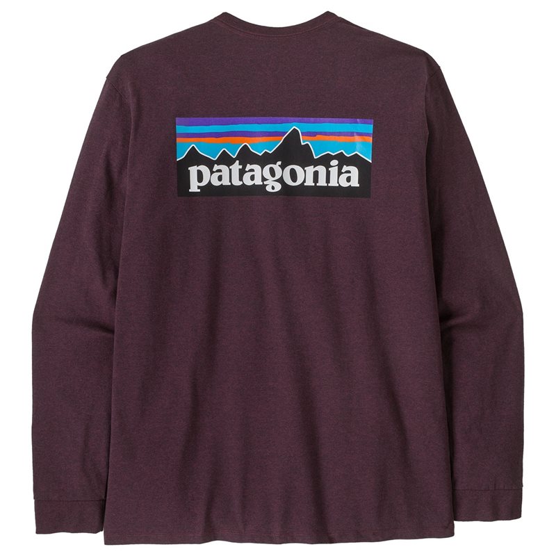 Patagonia M's L/S P-6 Logo Responsibili-Tee Berry Fig - L
