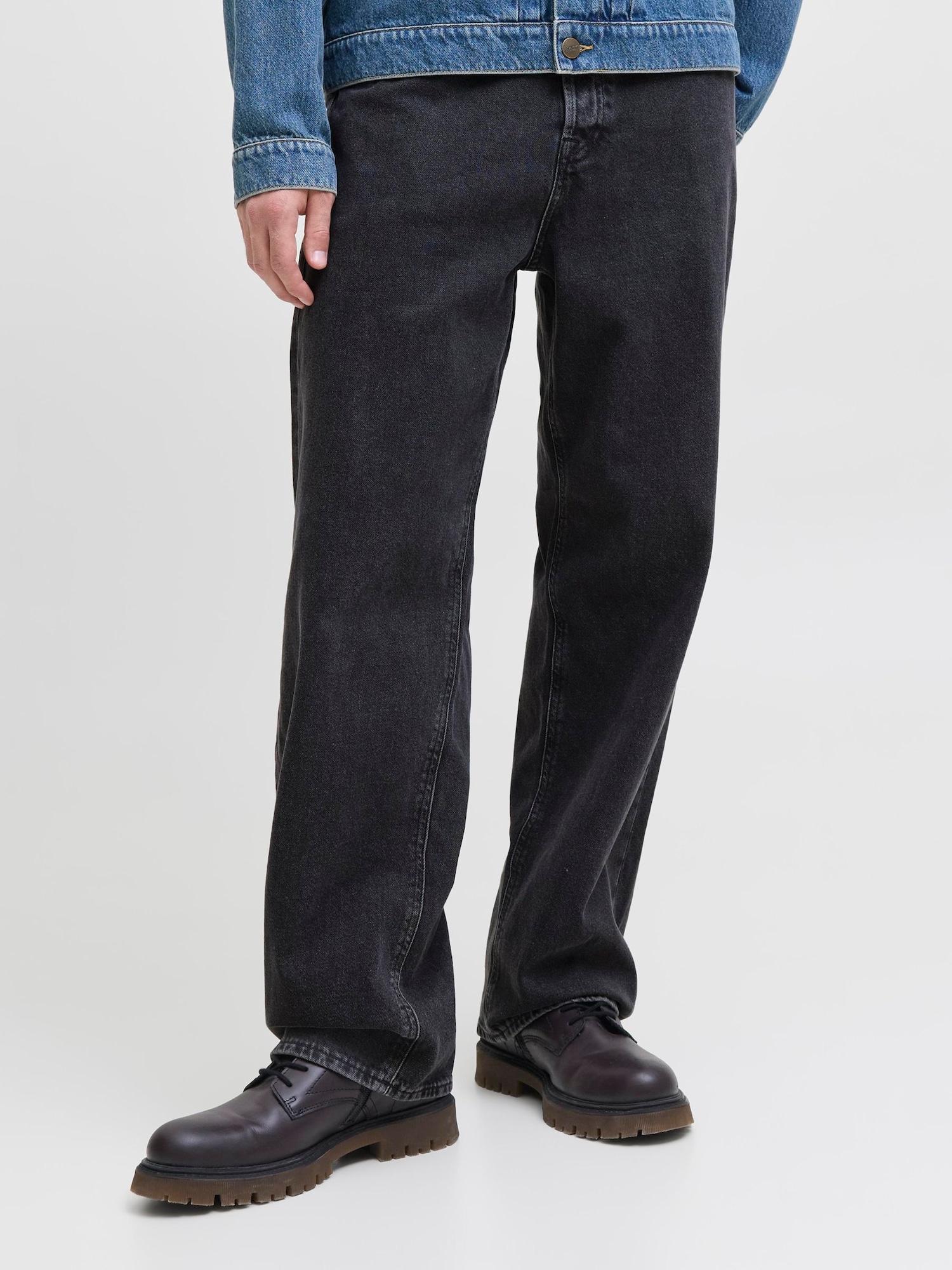 JACK & JONES Farkut 'JJAlex' musta denim