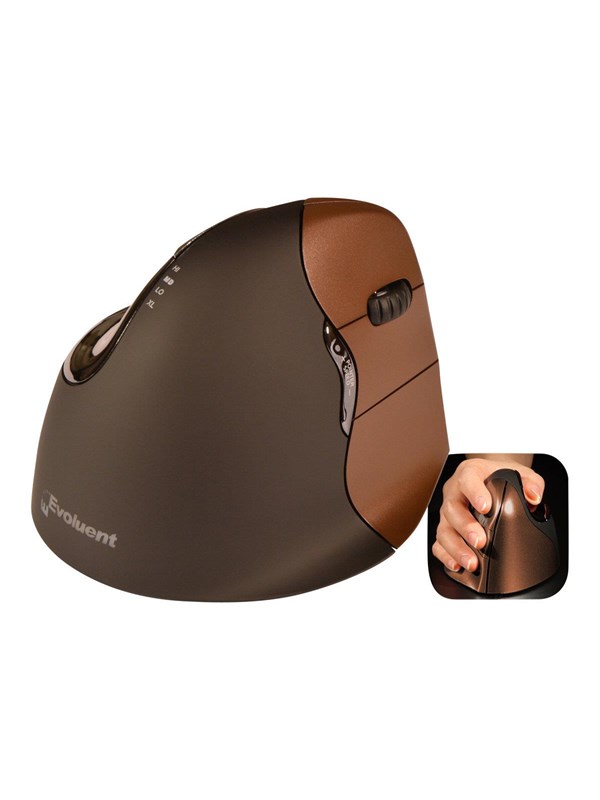 Evoluent BNEEVR4SW -langaton ergonominen hiiri, ruskea