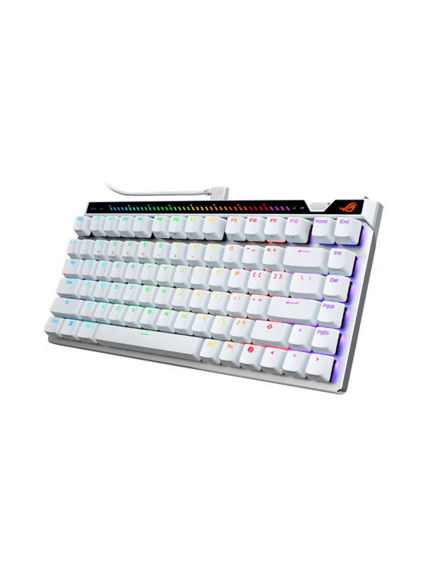 ASUS ROG Falchion Ace 75 HE - Pelinäppäimistö - ilman numpadia - Pohjoismainen - Valkoinen