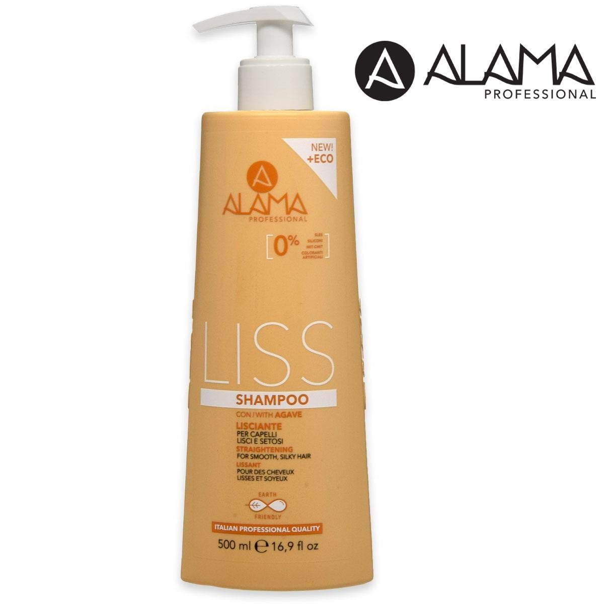 Alama Sileyttävä shampoo suorille ja silkkisille hiuksille 500 ml