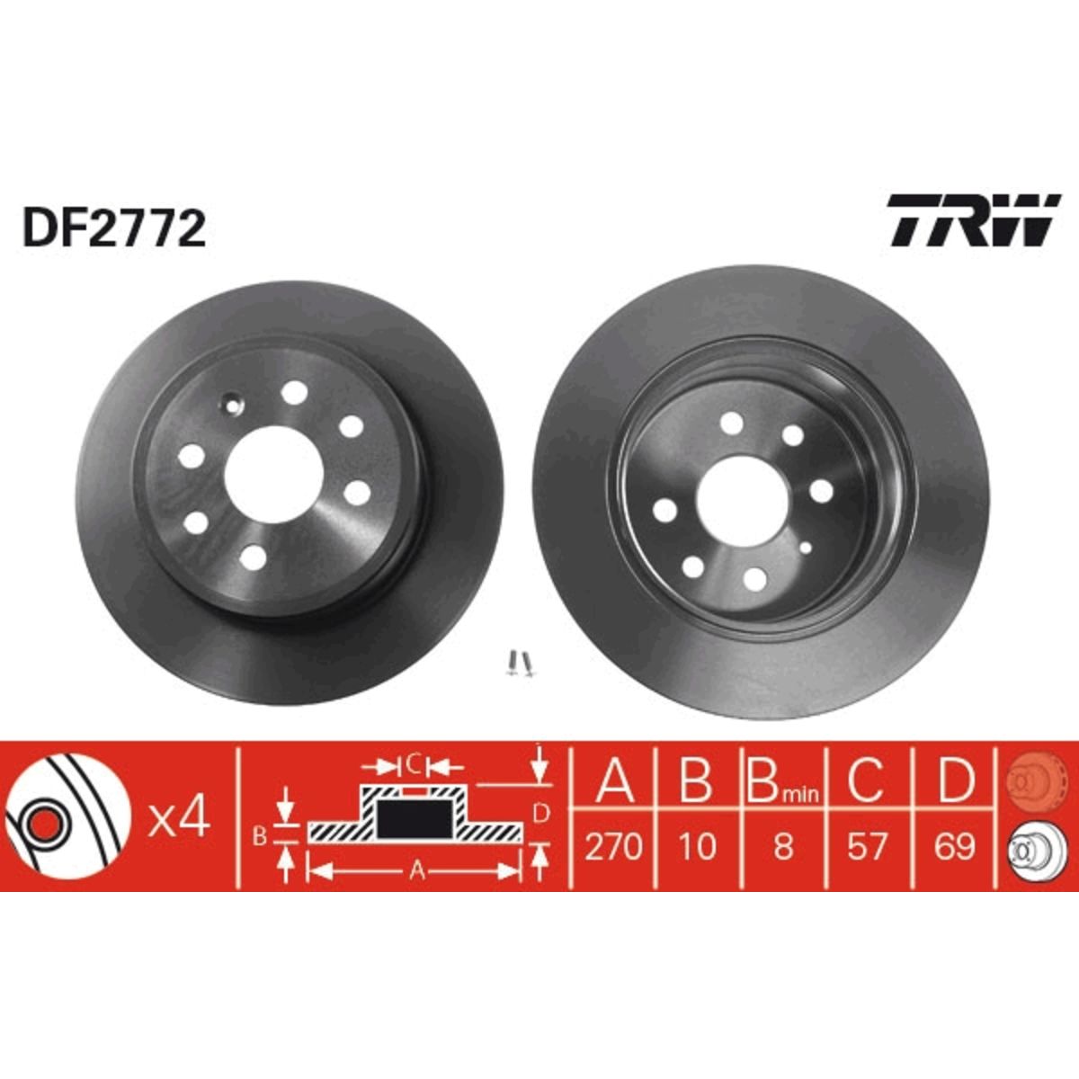 Jarrulevy TRW DF2772