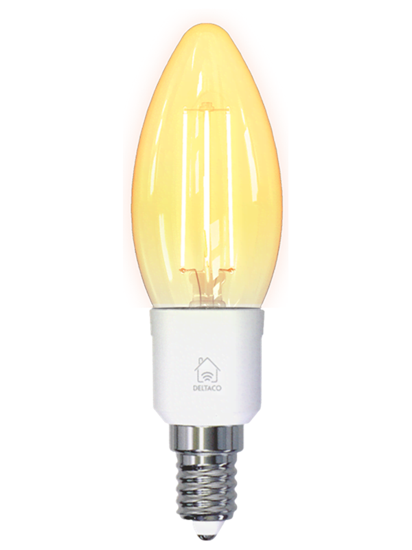 Deltaco Smart H Led Filament Lamp E14 Wifi 2.4ghz 4.5w 400lm Dim
