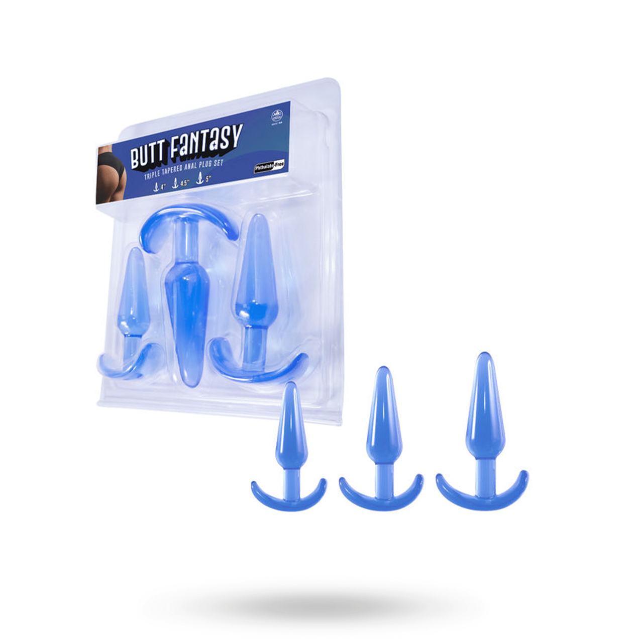 Triple Tapered Plug Set Blue Anaalitappi setti
